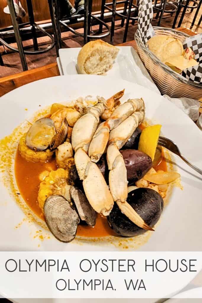 A dish of crab boil at the Olympia Oyster House in Olympia, Washington
