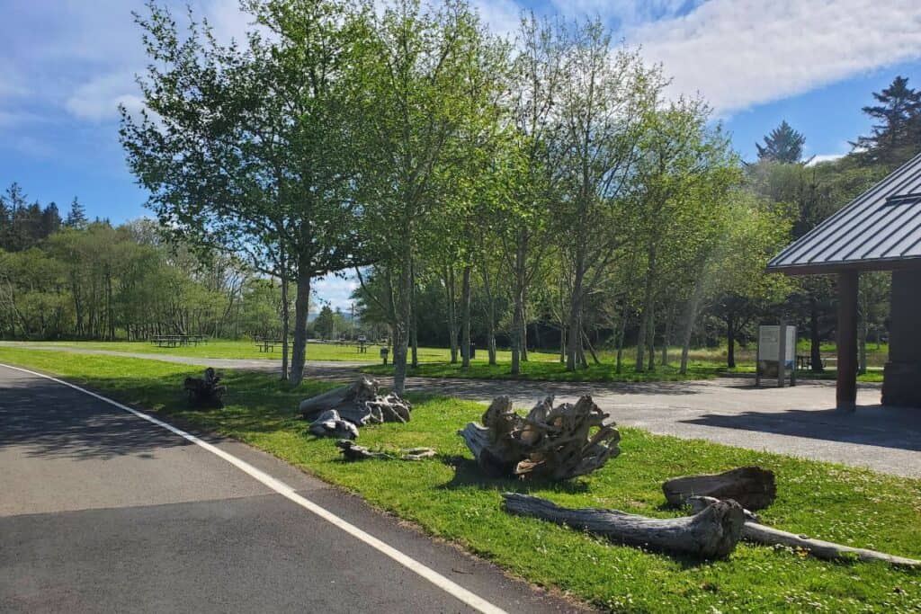 Cape Disappointment State Park | PNW Travel Girl Grassy picnic area at Cape Disappointment State Park