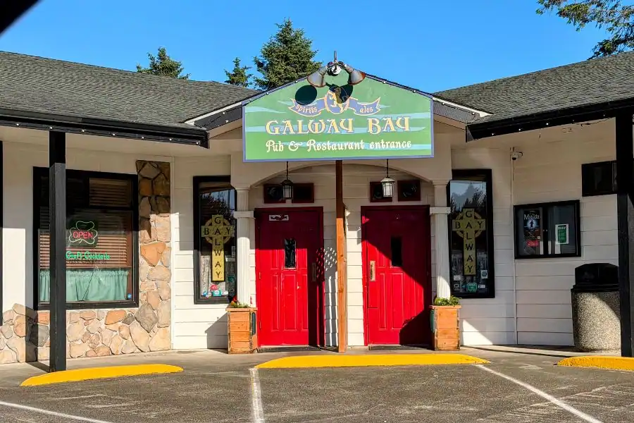 Entrance to Galway Bay Irish Pub in Ocean Shores, Washington
