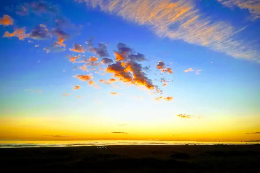 Sunset over the beach in Moclips Washington