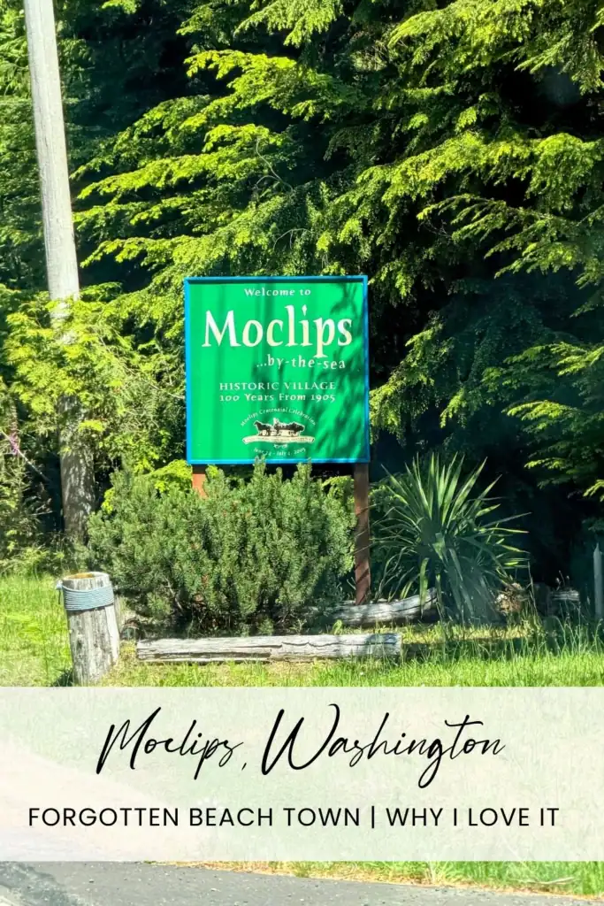 Welcome to Moclips Washington historic coastal village sign